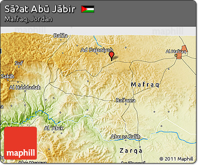 Physical 3D Map of Sāḩat Abū Jābir