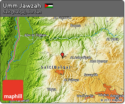 Physical 3D Map of Umm Jawzah