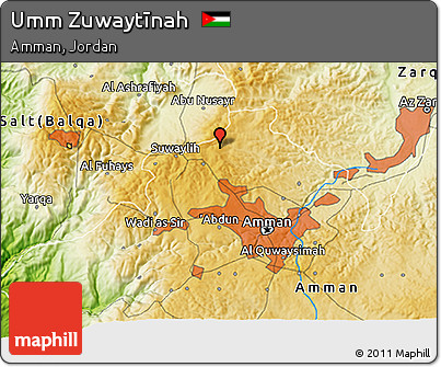 Physical 3D Map of Umm Zuwaytīnah