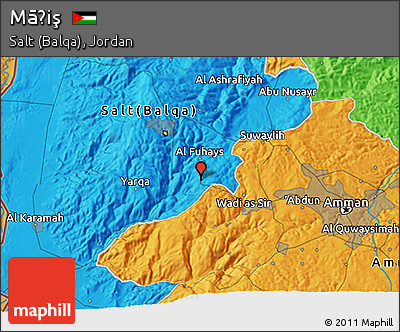 Political 3D Map of Māḩiş