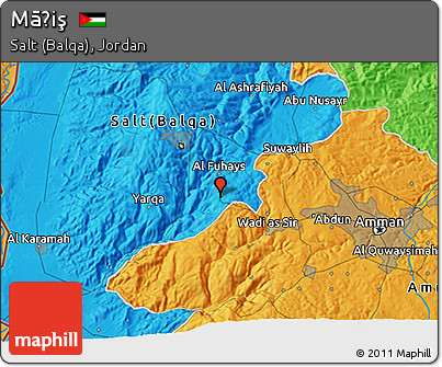 Political 3D Map of Māḩiş