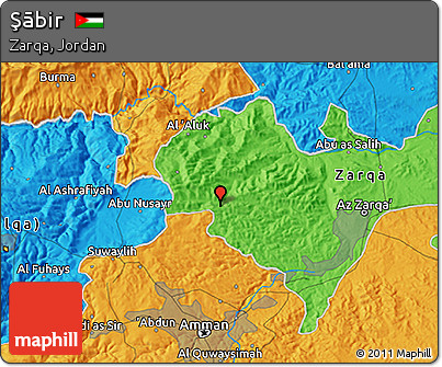 Political 3D Map of Şābir
