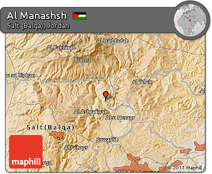 Satellite 3D Map of Al Manashsh