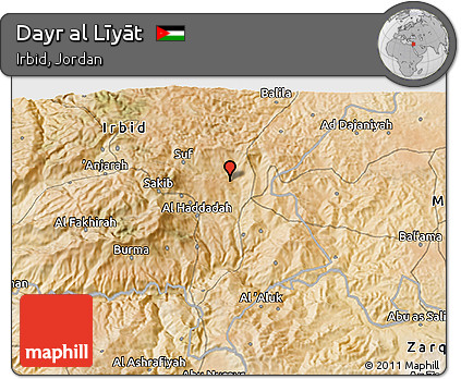 Satellite 3D Map of Dayr Al Līyāt