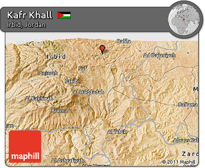 Satellite 3D Map of Kafr Khall