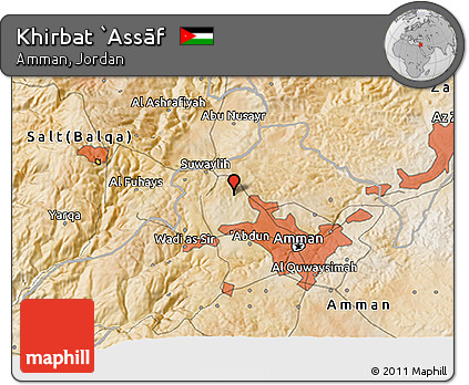 Satellite 3D Map of Khirbat `Assāf