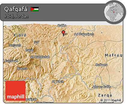 Satellite 3D Map of Qafqafā