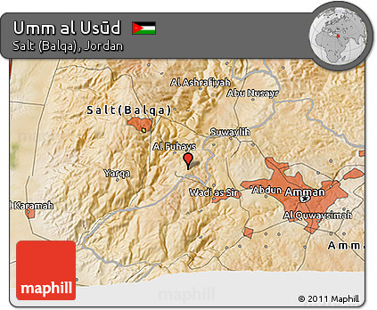 Satellite 3D Map of Umm Al Usūd