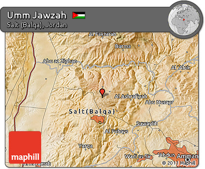 Satellite 3D Map of Umm Jawzah