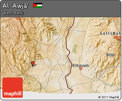 Satellite 3D Map of Al `Awjā'