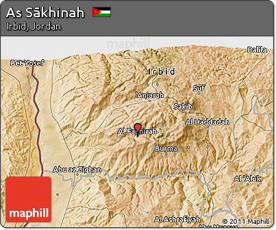 Satellite 3D Map of As Sākhinah