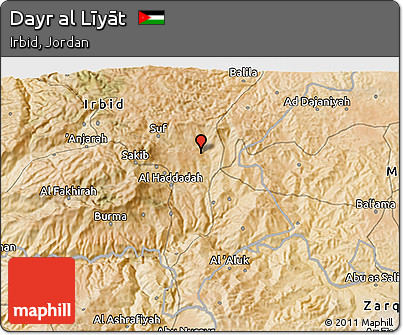 Satellite 3D Map of Dayr Al Līyāt
