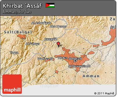 Satellite 3D Map of Khirbat `Assāf