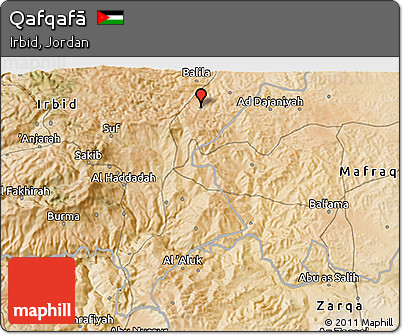 Satellite 3D Map of Qafqafā