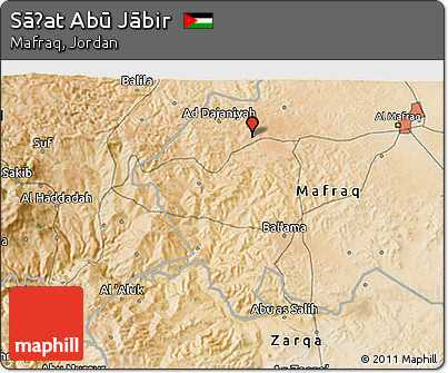 Satellite 3D Map of Sāḩat Abū Jābir