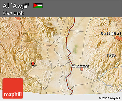 Satellite 3D Map of Al `Awjā'