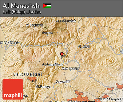 Satellite 3D Map of Al Manashsh