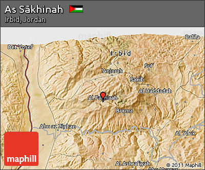 Satellite 3D Map of As Sākhinah