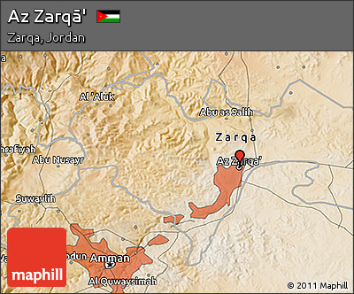 Satellite 3D Map of Az Zarqā'