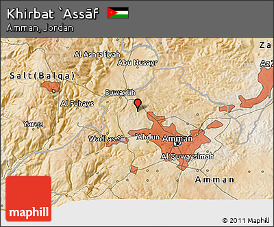 Satellite 3D Map of Khirbat `Assāf