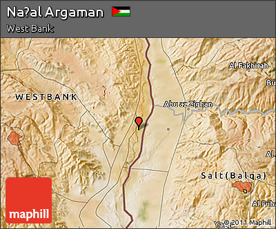 Satellite 3D Map of Naẖal Argaman