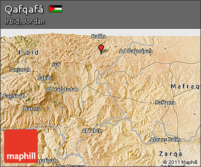 Satellite 3D Map of Qafqafā