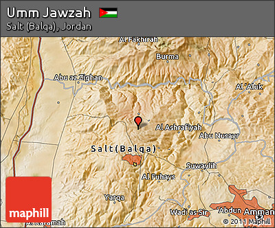 Satellite 3D Map of Umm Jawzah