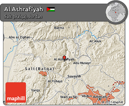 Shaded Relief 3D Map of Al Ashrafīyah