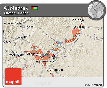 Shaded Relief 3D Map of Al Mabrak