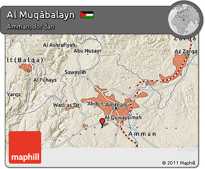 Shaded Relief 3D Map of Al Muqābalayn
