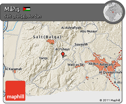 Shaded Relief 3D Map of Māḩiş