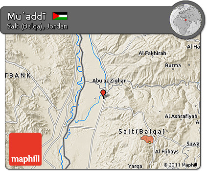 Shaded Relief 3D Map of Mu`addī
