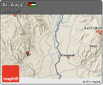 Shaded Relief 3D Map of Al `Awjā'