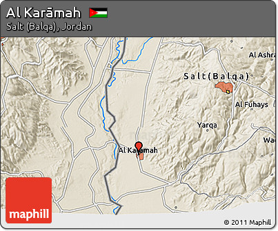 Shaded Relief 3D Map of Al Karāmah