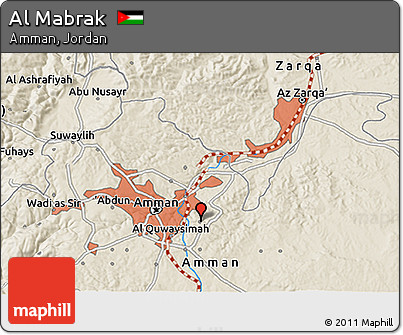 Shaded Relief 3D Map of Al Mabrak