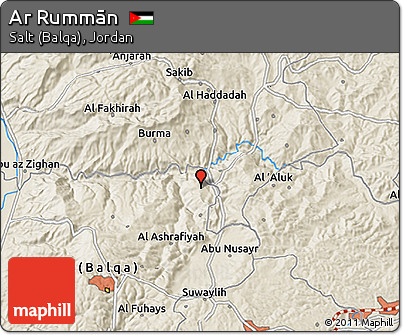 Shaded Relief 3D Map of Ar Rummān