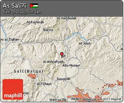 Shaded Relief 3D Map of As Salīḩī