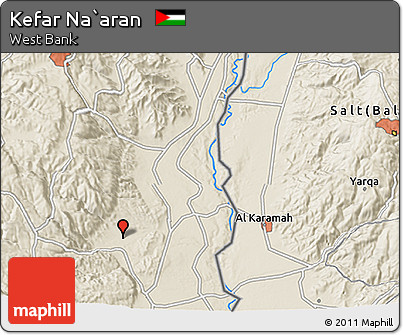 Shaded Relief 3D Map of Kefar Na`aran