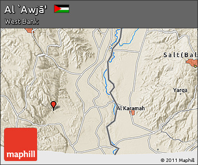 Shaded Relief 3D Map of Al `Awjā'