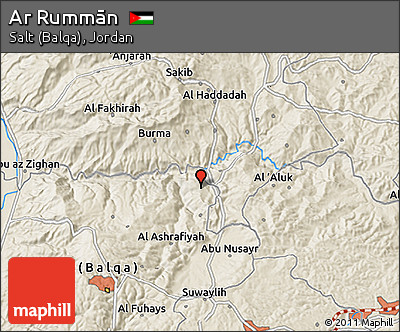 Shaded Relief 3D Map of Ar Rummān