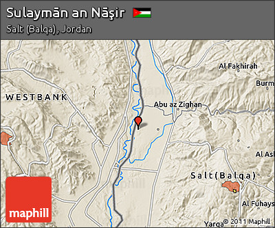 Shaded Relief 3D Map of Sulaymān An Nāşir