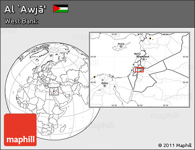 Blank Location Map of Al `Awjā'