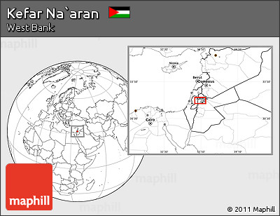 Blank Location Map of Kefar Na`aran
