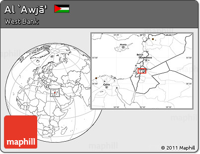 Blank Location Map of Al `Awjā'