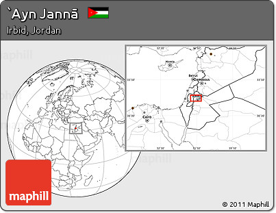Blank Location Map of `Ayn Jannā