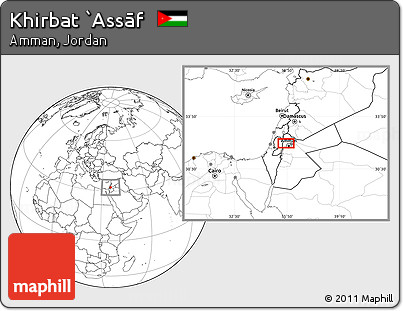 Blank Location Map of Khirbat `Assāf