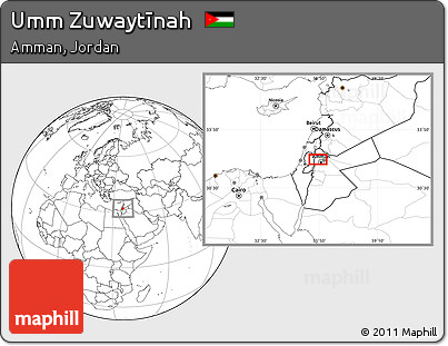 Blank Location Map of Umm Zuwaytīnah