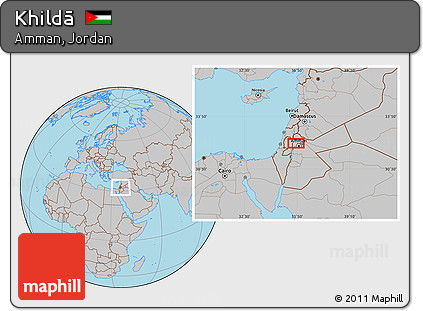Gray Location Map of Khildā