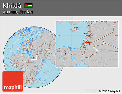 Gray Location Map of Khildā