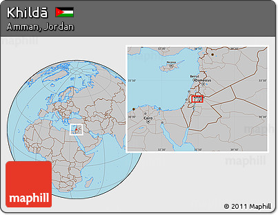 Gray Location Map of Khildā